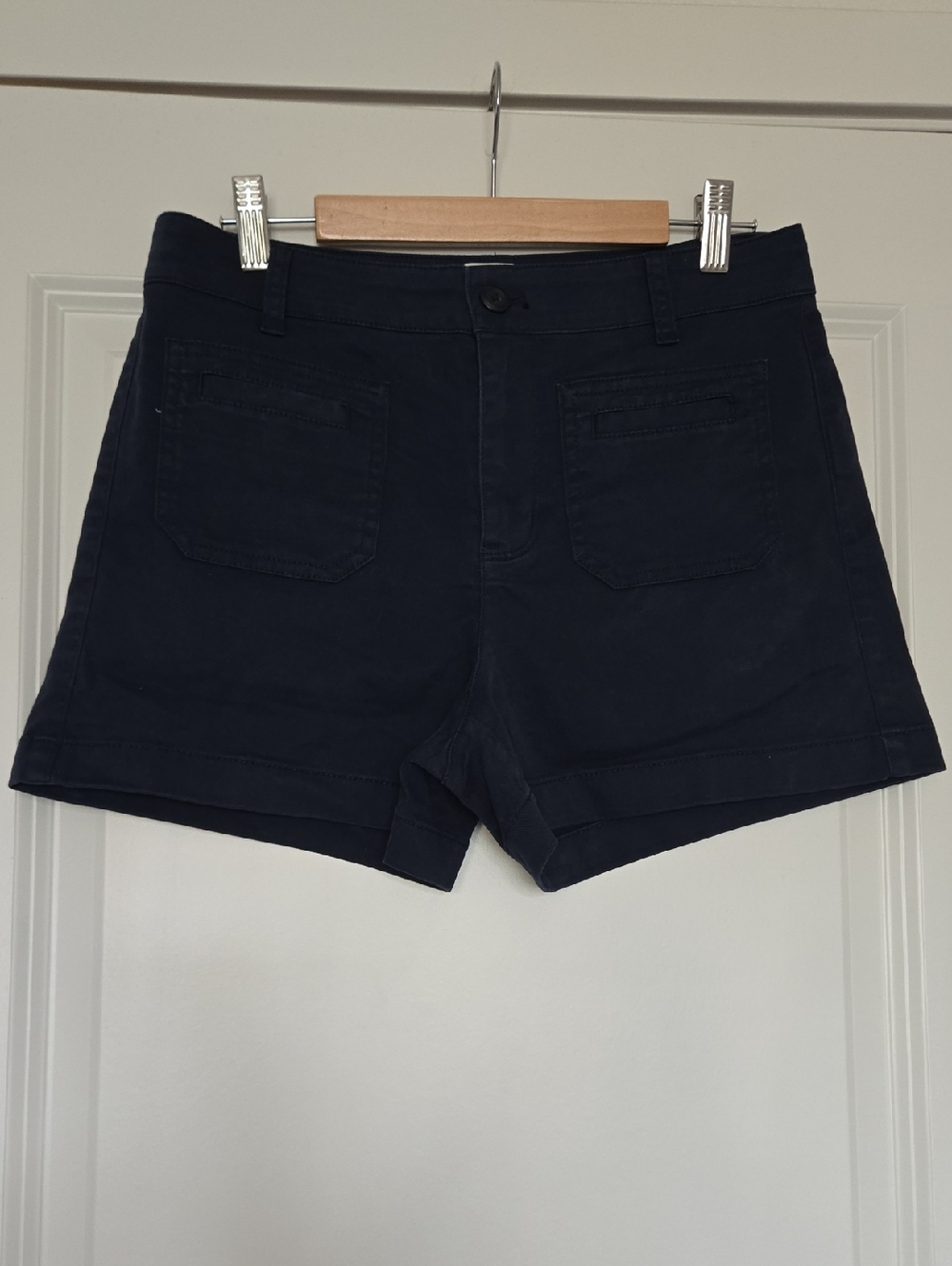Jcrew Women's Navy Cotton Short - Classic Pull-On Style